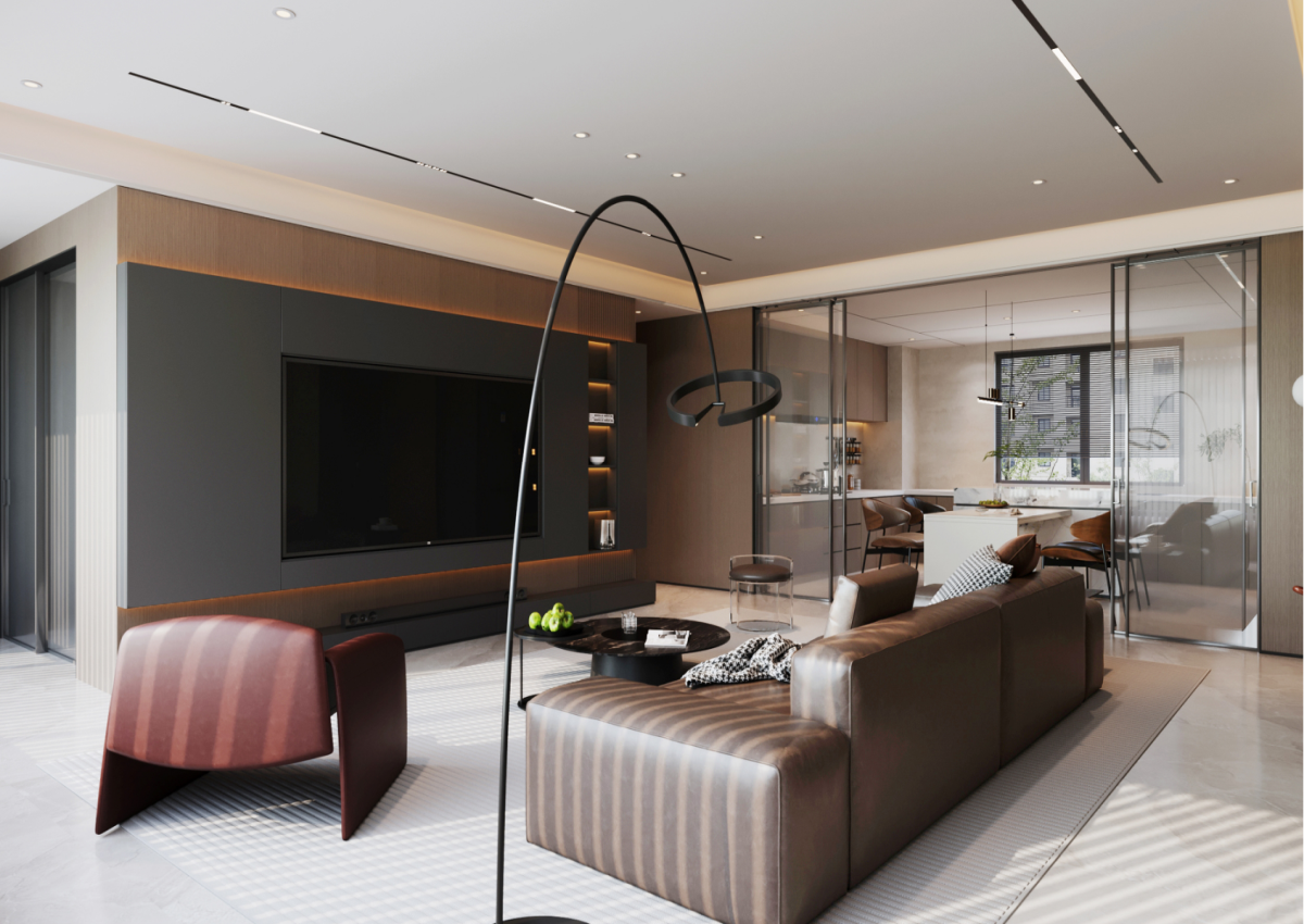 星耀閱海169㎡ | 驚艷！黑棕色系的意式極簡不顯壓抑反而通透敞亮？！