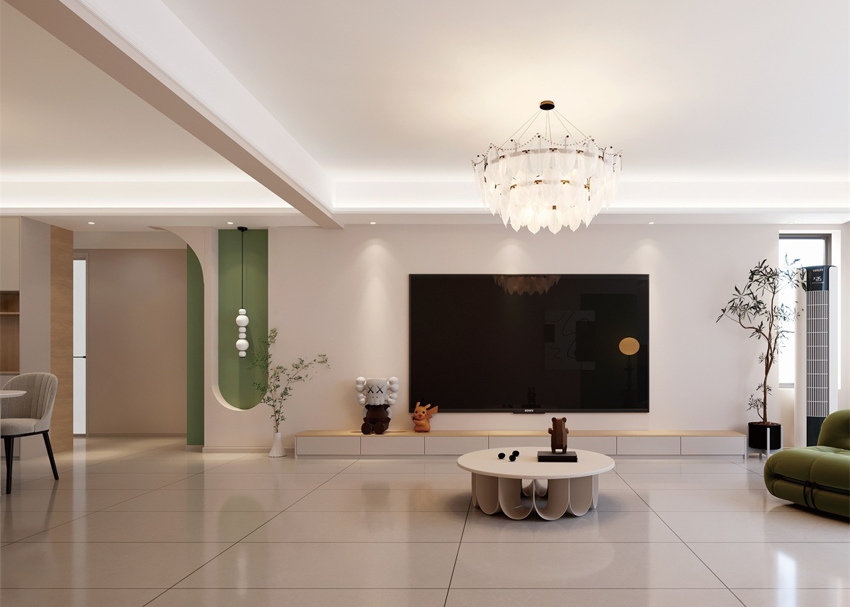 中海河山郡 | 133㎡輕法式浪漫，『奶油白+薄荷綠』美的剛剛好！