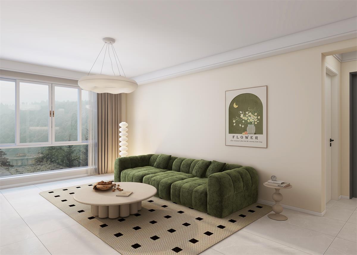 泰雲(yún)庭116㎡ | 奶油白+橄欖綠打造的輕法式小家，清新又自然！