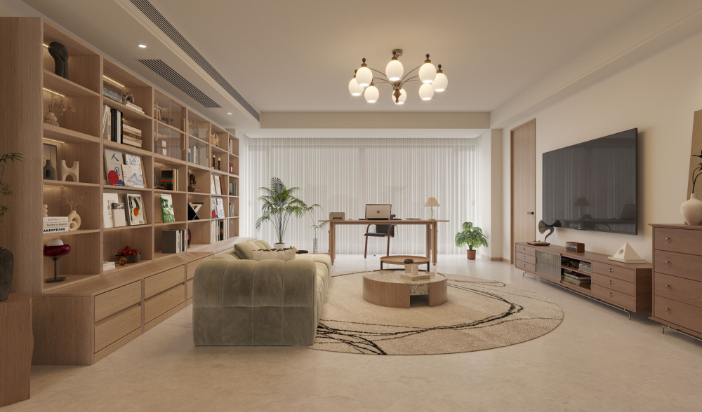 舊房改造 | 住進(jìn)知識分子味的松弛原木家，170平“高智感”百看不厭！